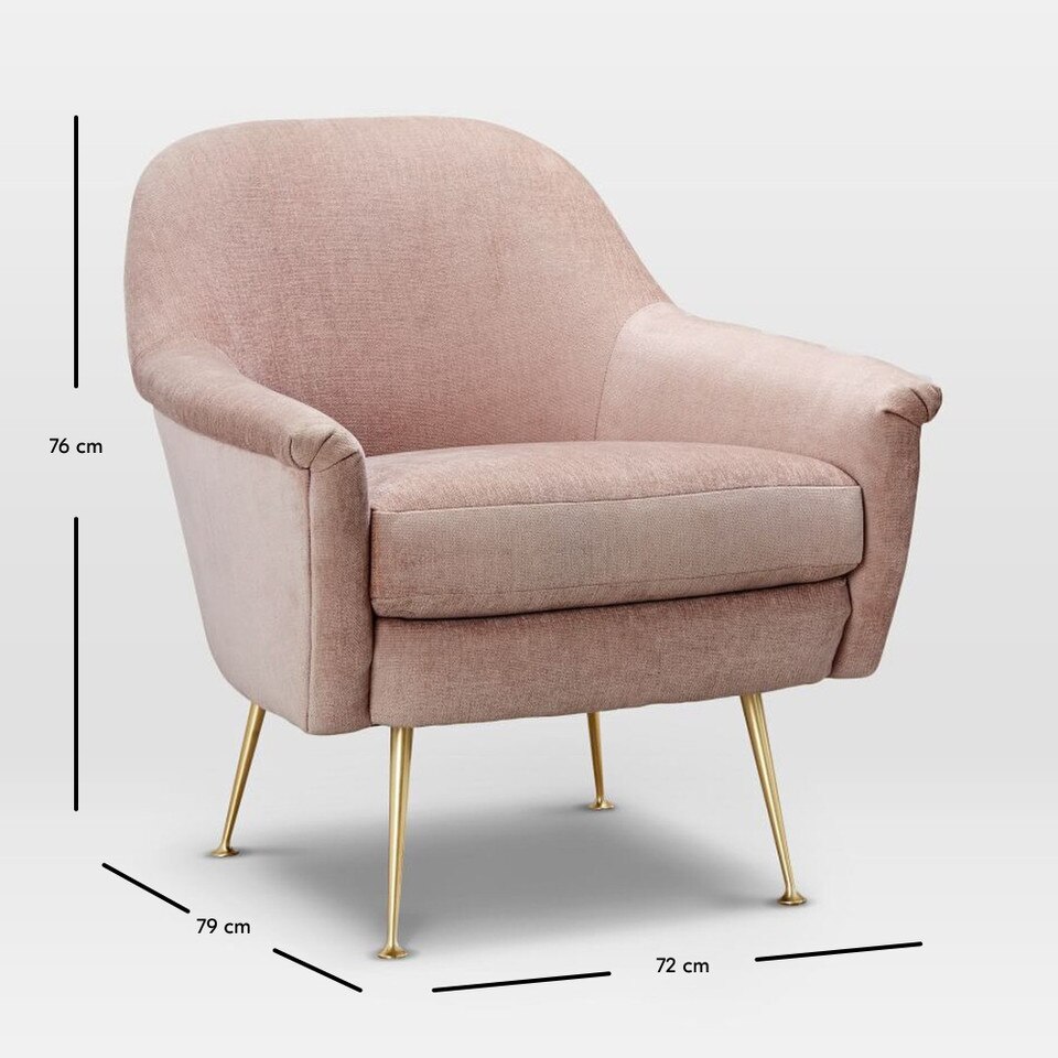 Phoebe Armchair - Metal Legs