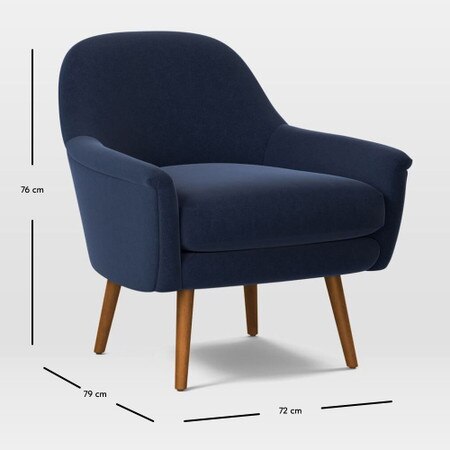 Phoebe Armchair Wood Legs