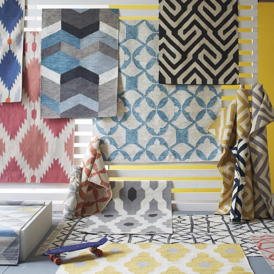 Phoenix Wool Dhurrie Rug - Regal Blue