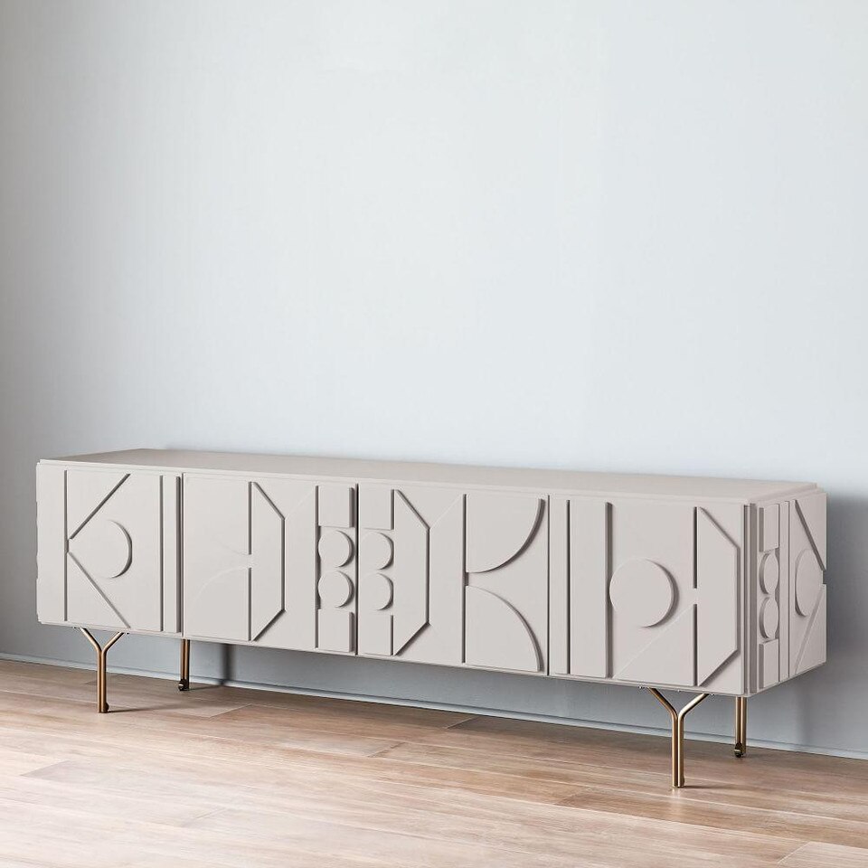 Pictograph Media Console (213 cm) - Flax