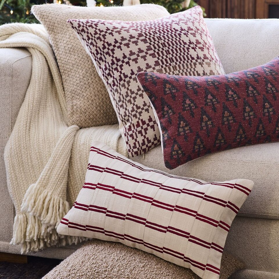 Pieced Offset Stripe Cushion Cover