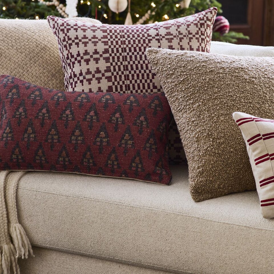 Pieced Offset Stripe Cushion Cover