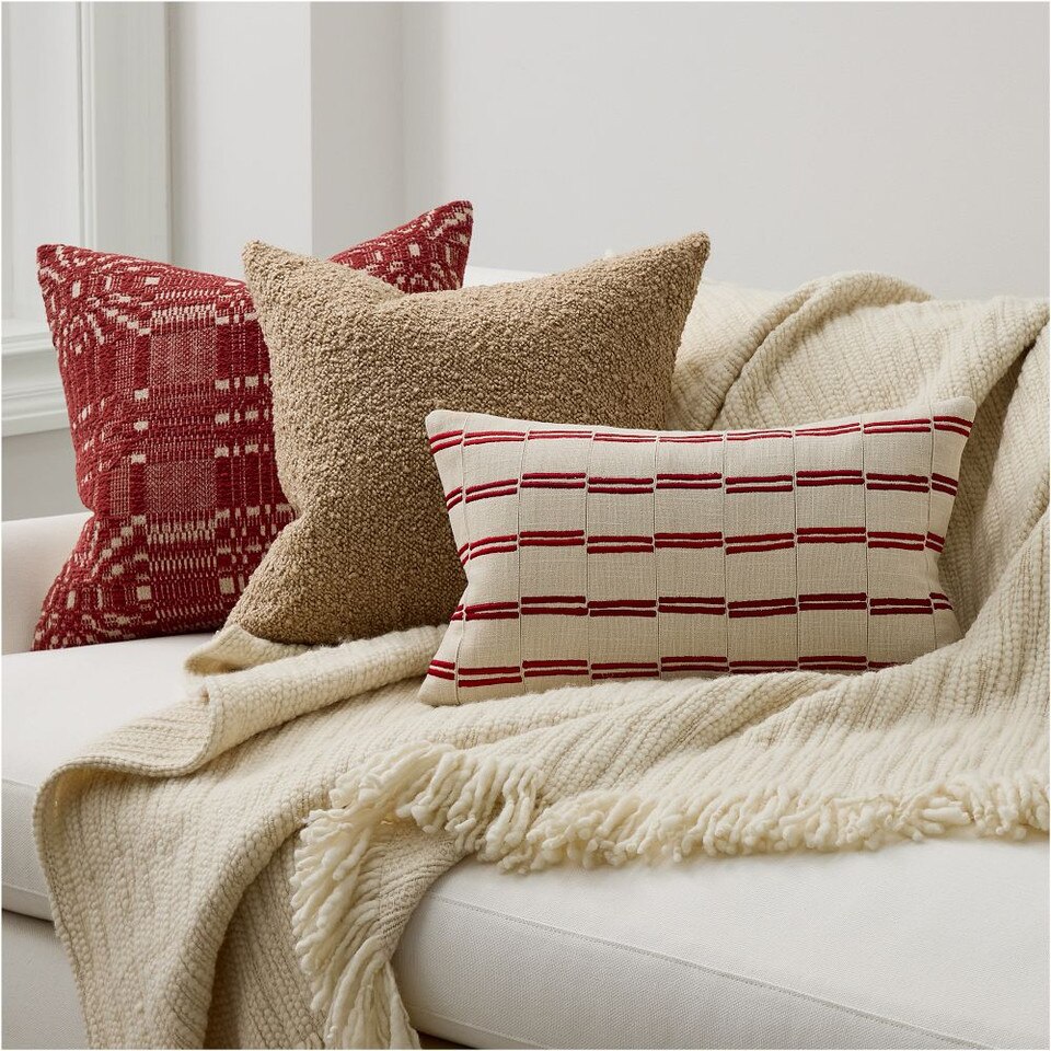 Pieced Offset Stripe Cushion Cover