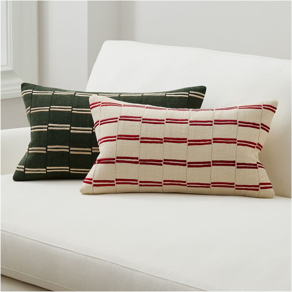 Pieced Offset Stripe Cushion Cover
