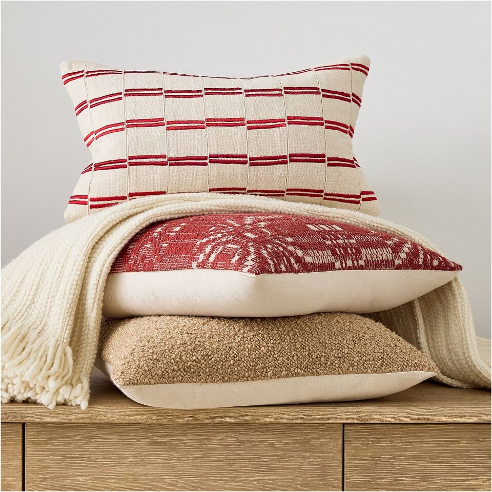 Pieced Offset Stripe Cushion Cover
