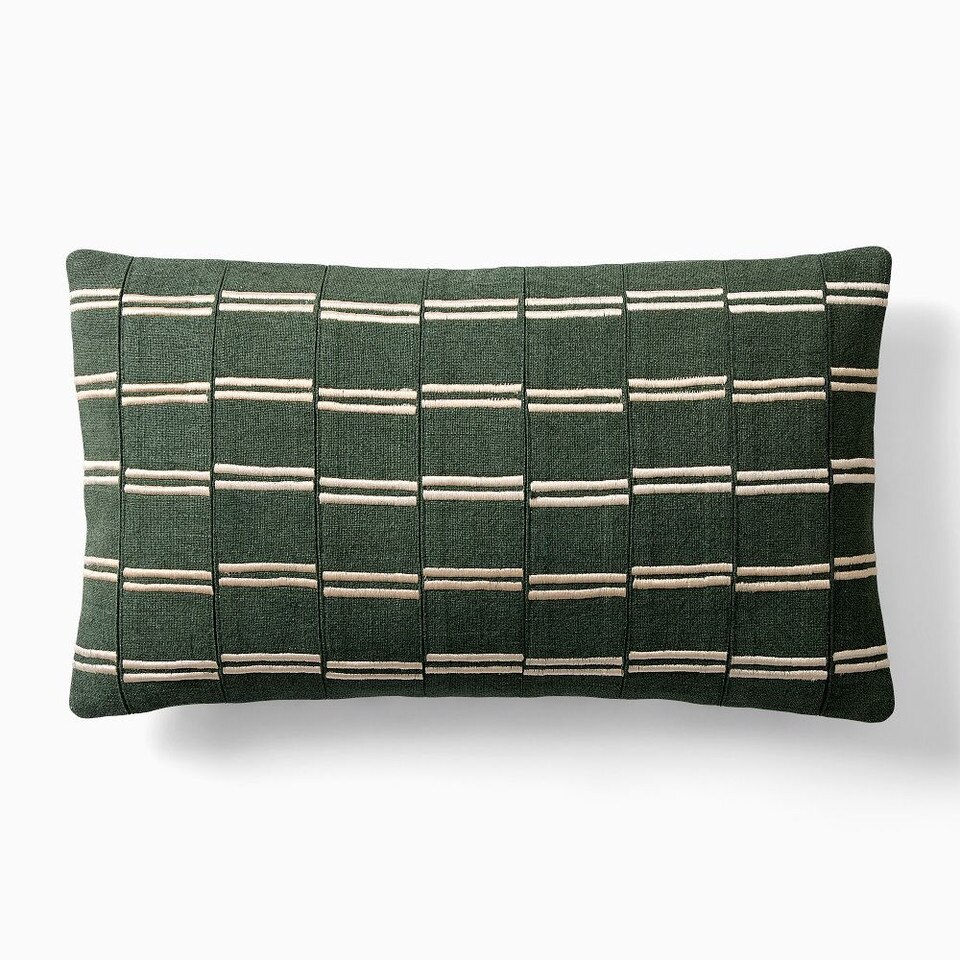 Pieced Offset Stripe Cushion Cover