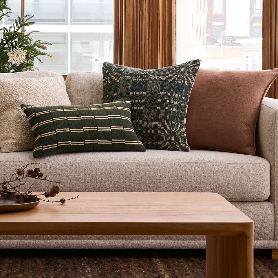 Pieced Offset Stripe Cushion Cover