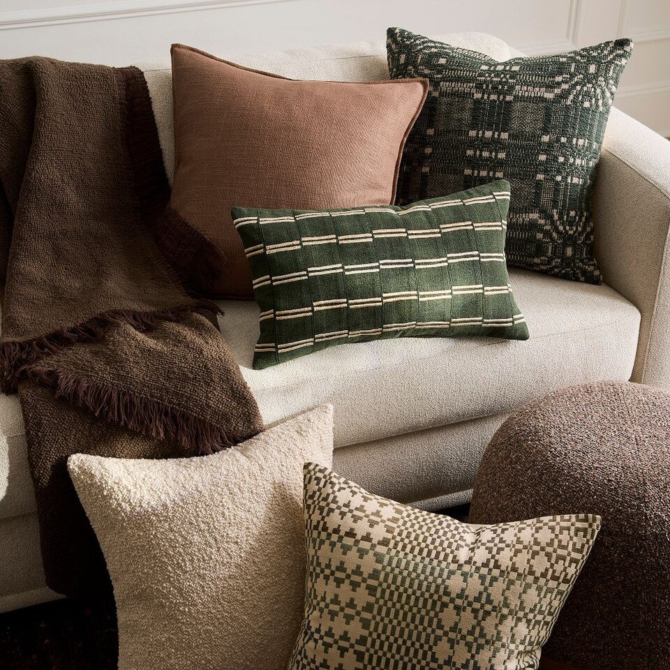 Pieced Offset Stripe Cushion Cover