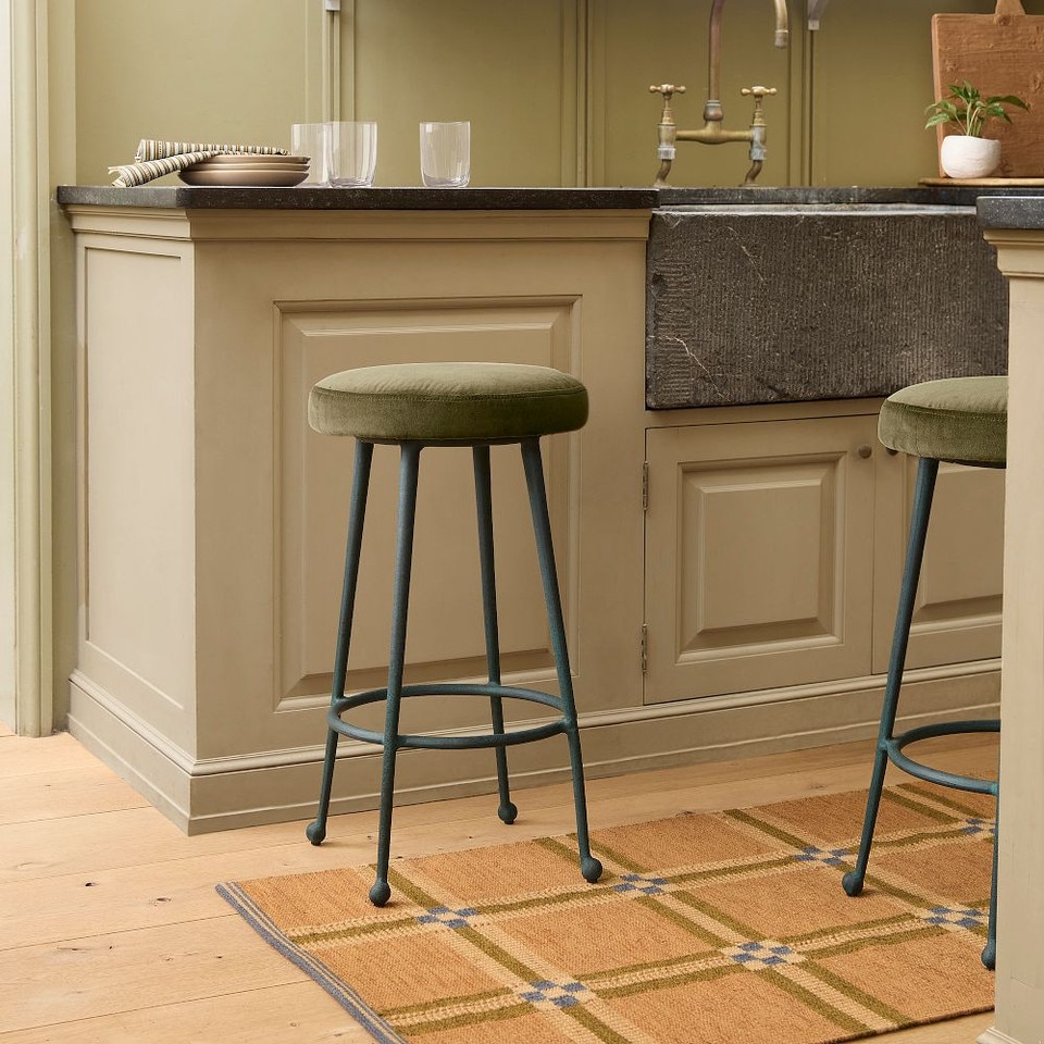 Pierce & Ward Windowpane Checked Handwoven Wool Rug | West Elm UK