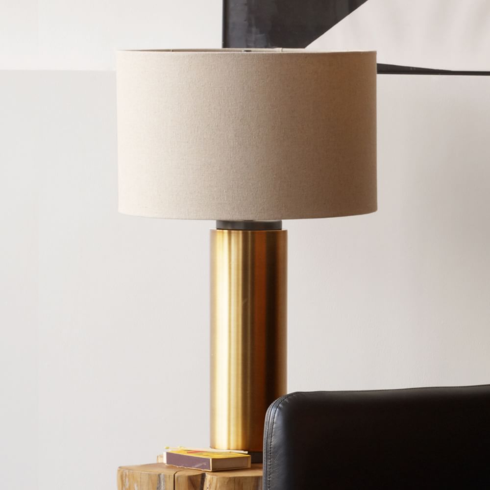 brass table lamp