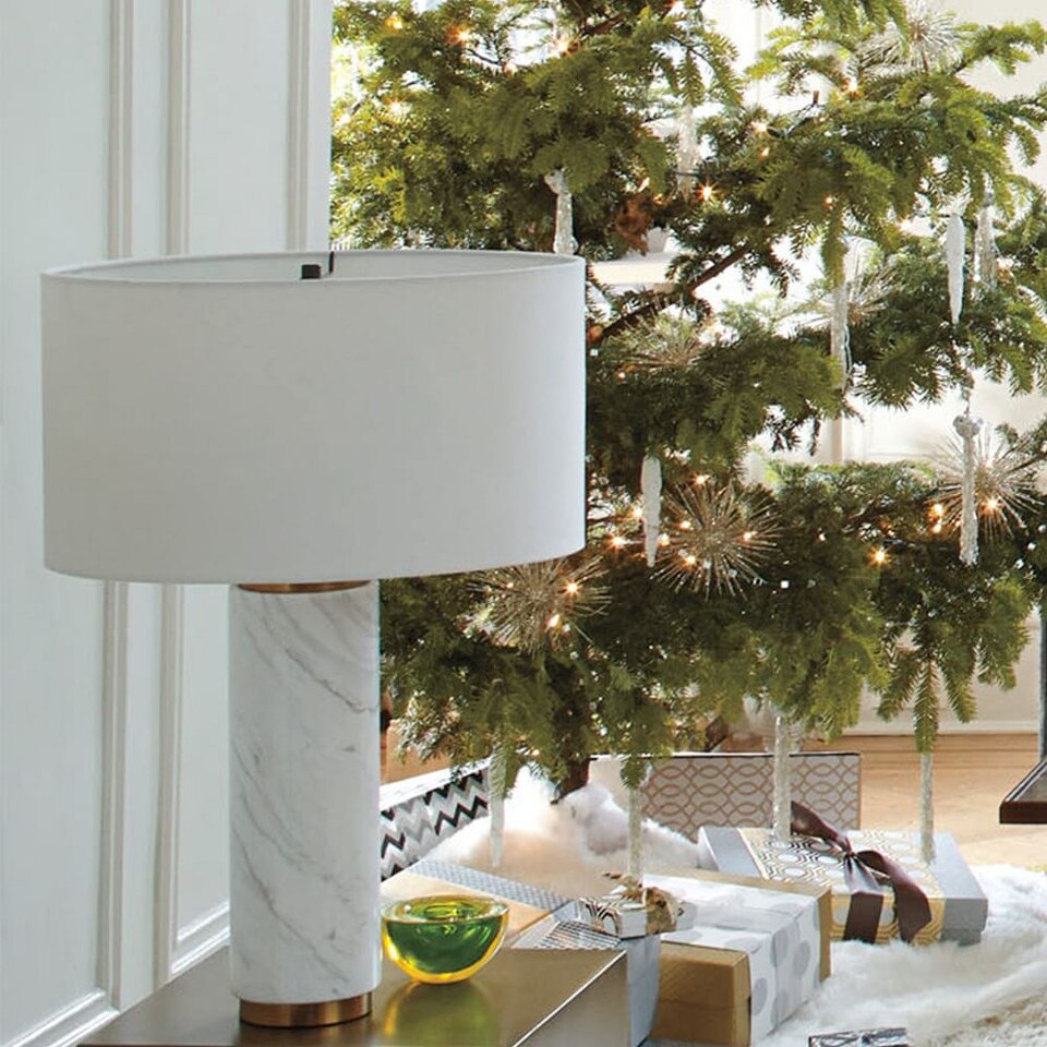 Pillar Table Lamp - Marble