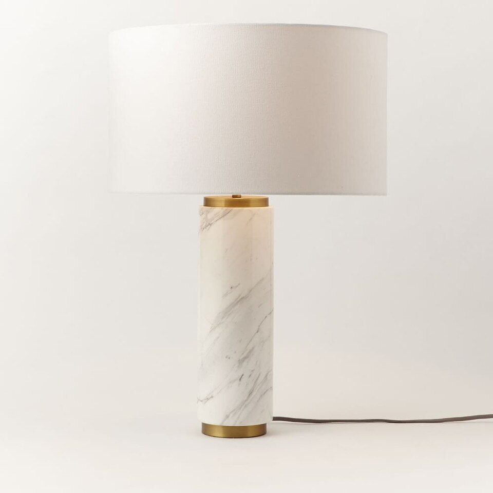 Pillar Table Lamp - Marble
