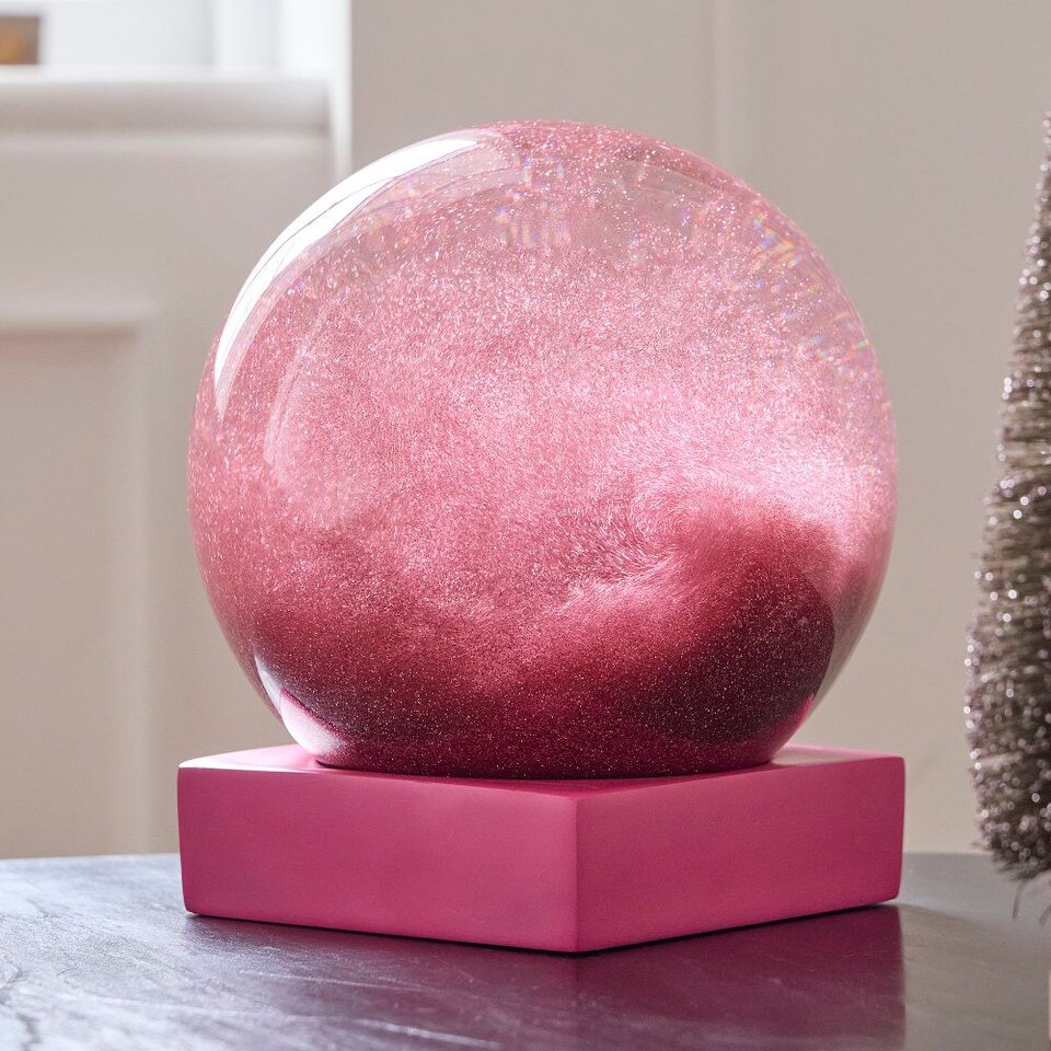 Pink Decorator Snow Globes