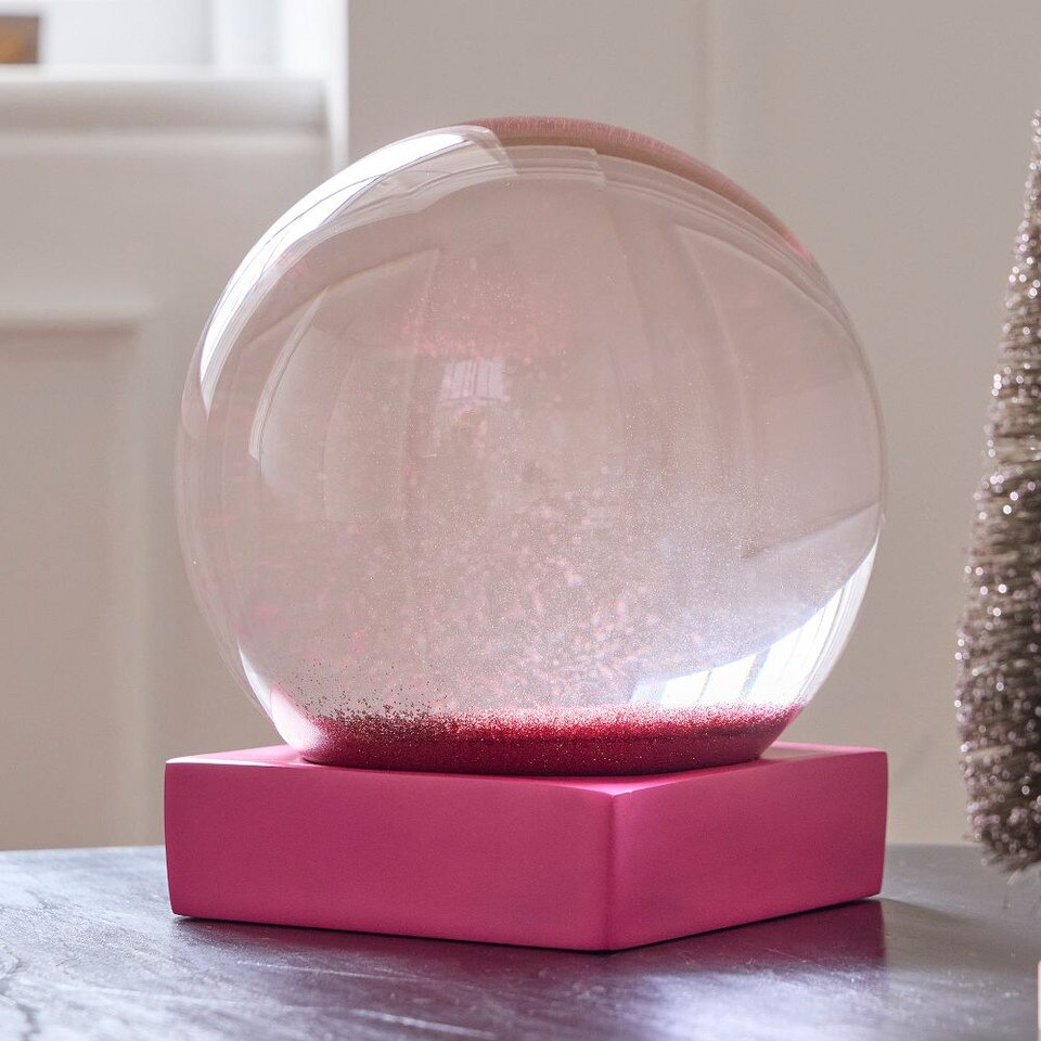 Pink Decorator Snow Globes