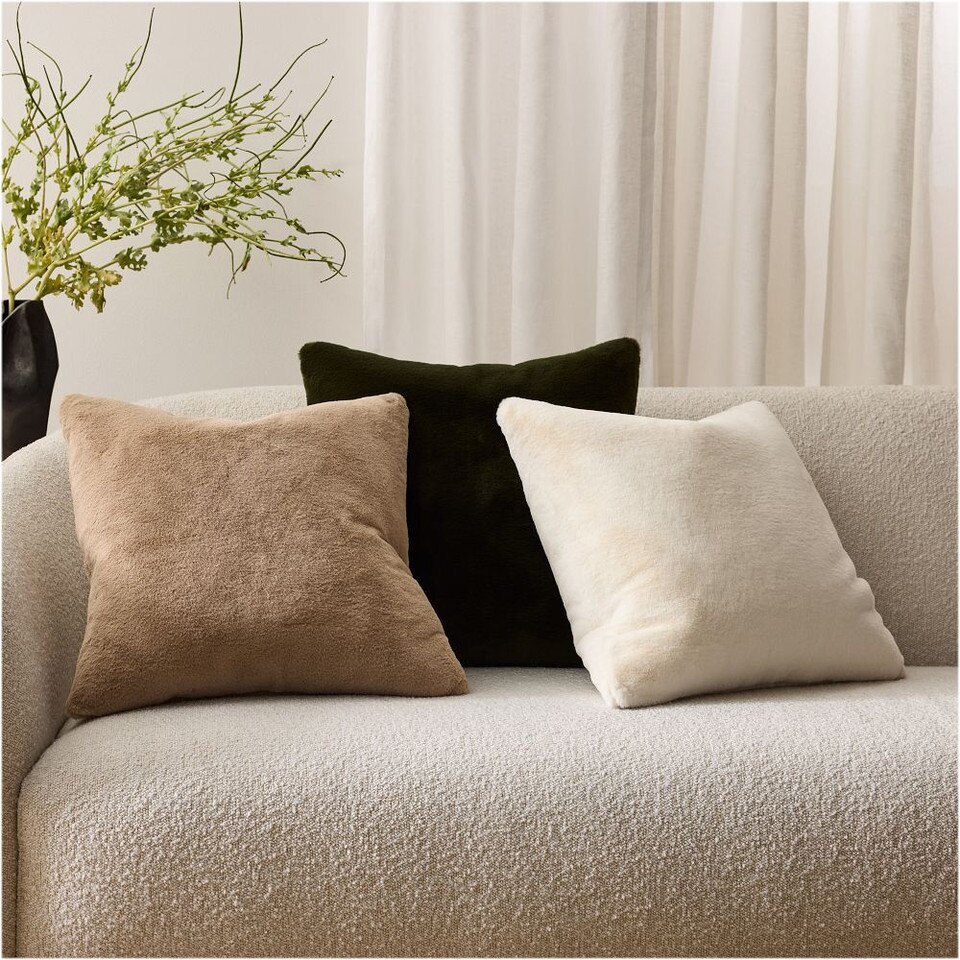 Plush Faux Fur Cushion Cover