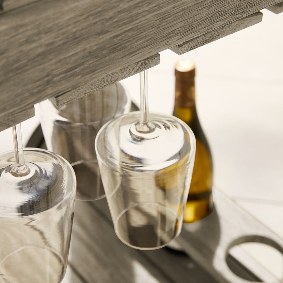 Portside Garden Bar Cart - Weathered Grey