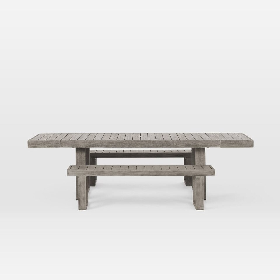 Portside Garden Expandable Dining Table & Benches Set