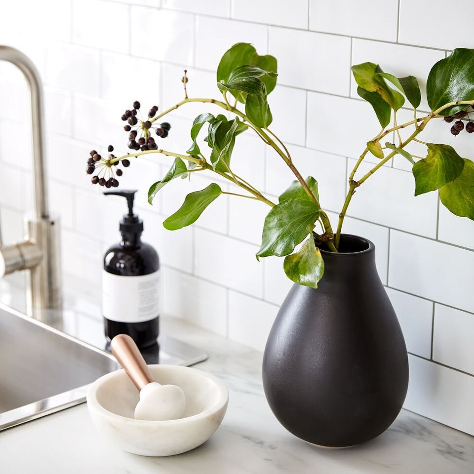 Pure Black Ceramic Vases