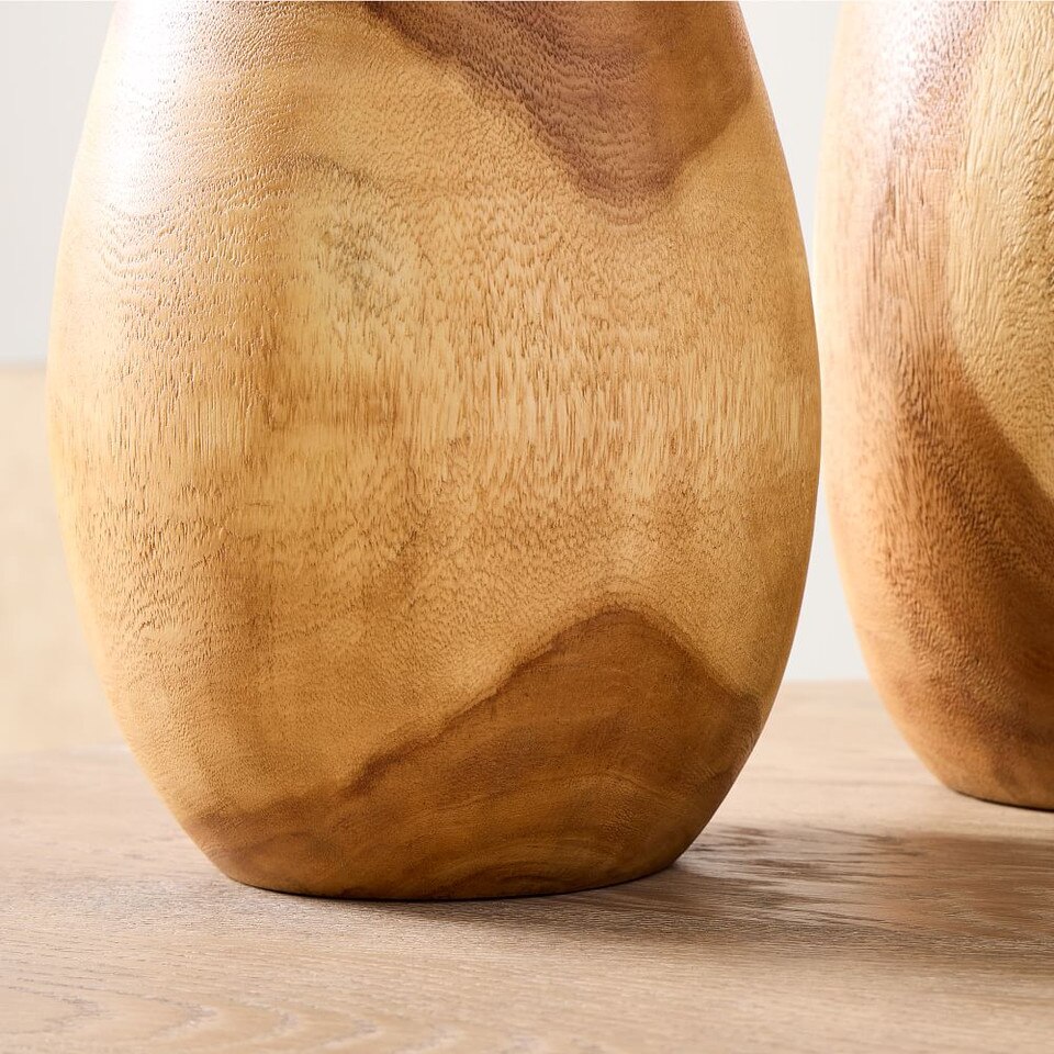 Pure Wood Floor Vases