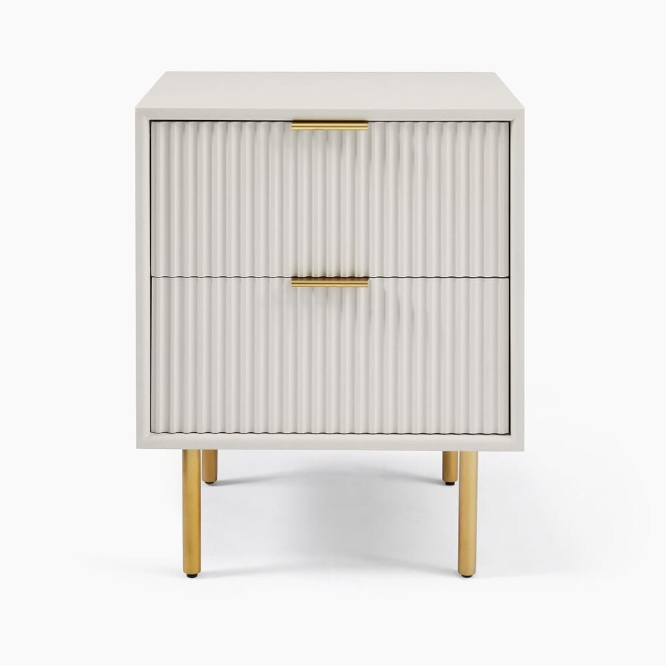 Quinn Closed 2-Drawer Bedside Table (53 cm)