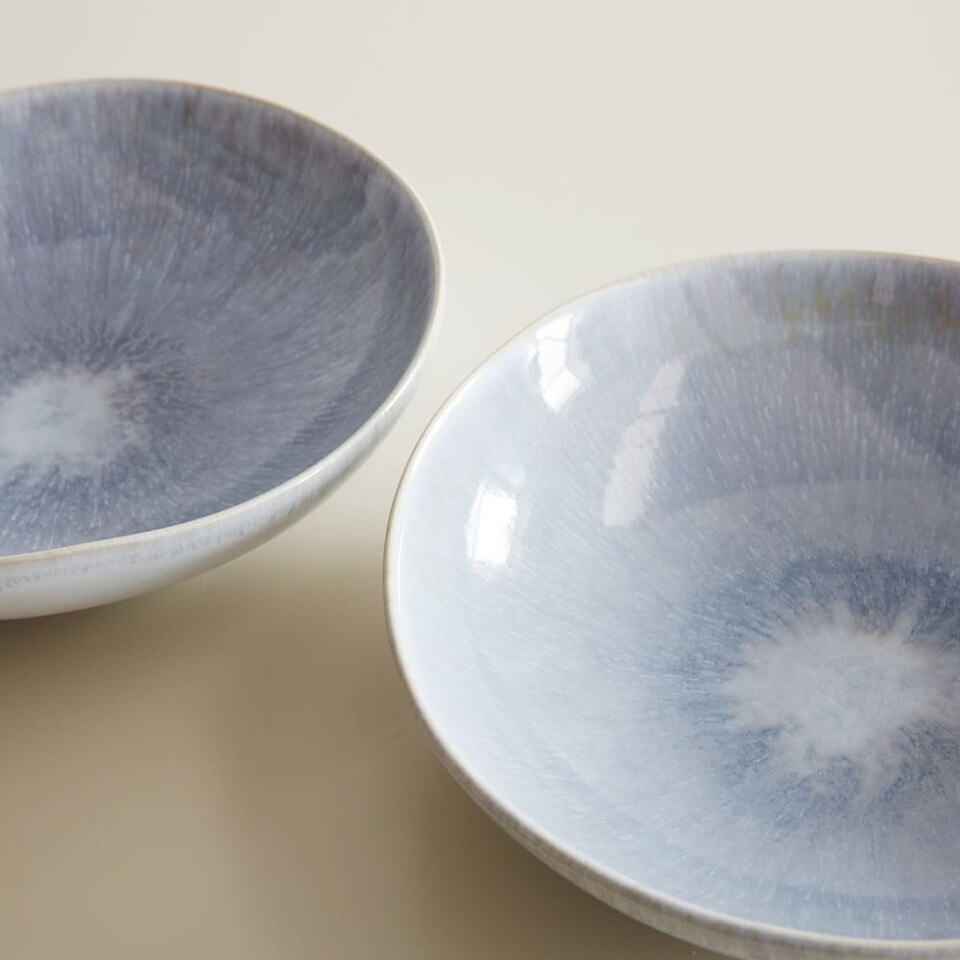 Reactive Glaze Stoneware Pasta Bowl
