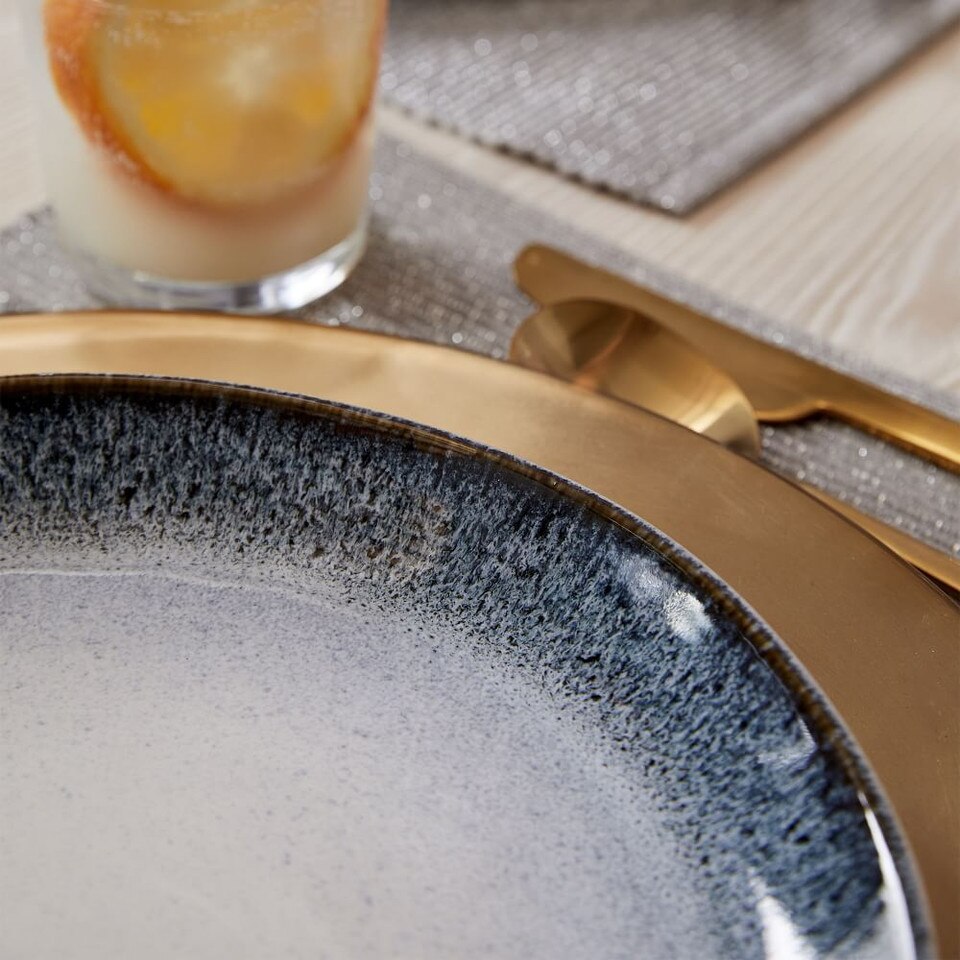 Reactive Glaze Stoneware Pasta Bowl