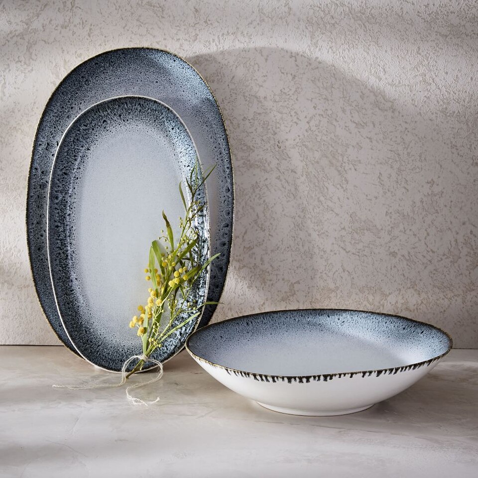 Reactive Glaze Stoneware Serving Bowls