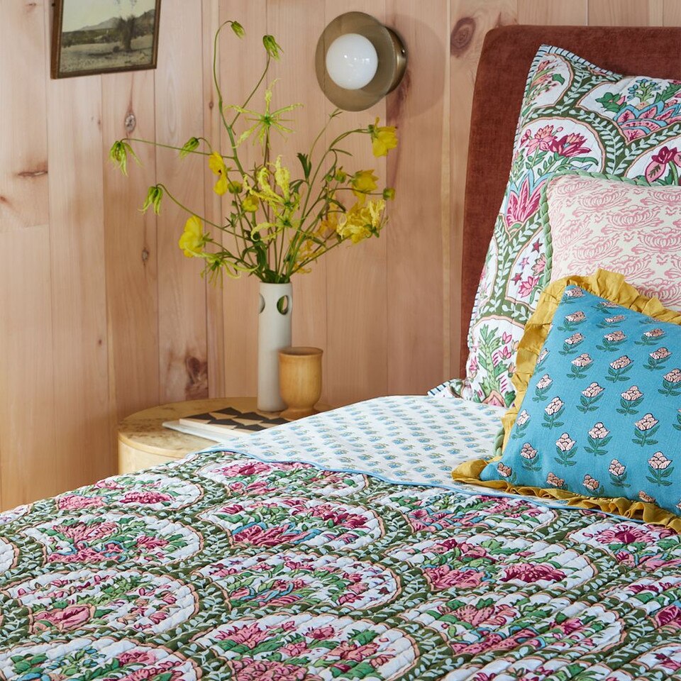 RHODE Mushroom Reversible Bedspread & Pillowcases