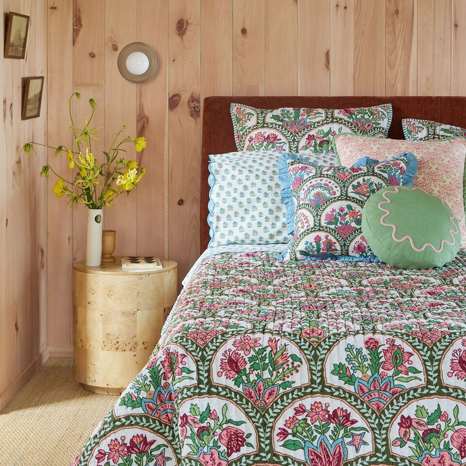 RHODE Mushroom Reversible Bedspread & Pillowcases