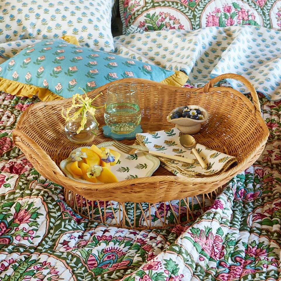 RHODE Mushroom Reversible Bedspread & Pillowcases