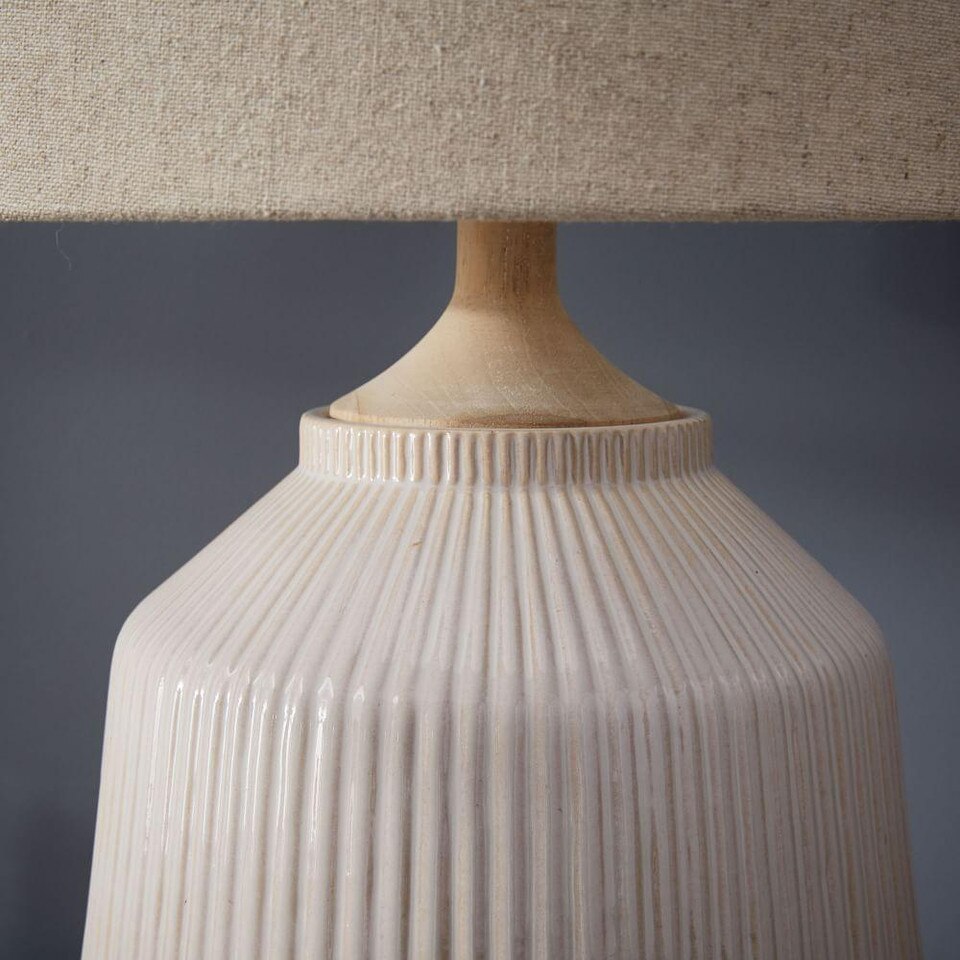 Roar + Rabbit™ Ripple Ceramic Table Lamp, Large (White)