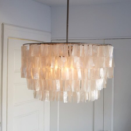 Capiz Round Chandelier West Elm United Kingdom Capiz Round Chandelier West Elm United, West Elm Capiz Chandelier Dining Room