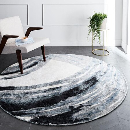Ink Round Rug West Elm United Kingdom Ink Round Rug West Elm United Kingdom, Round Living Room Rugs Uk