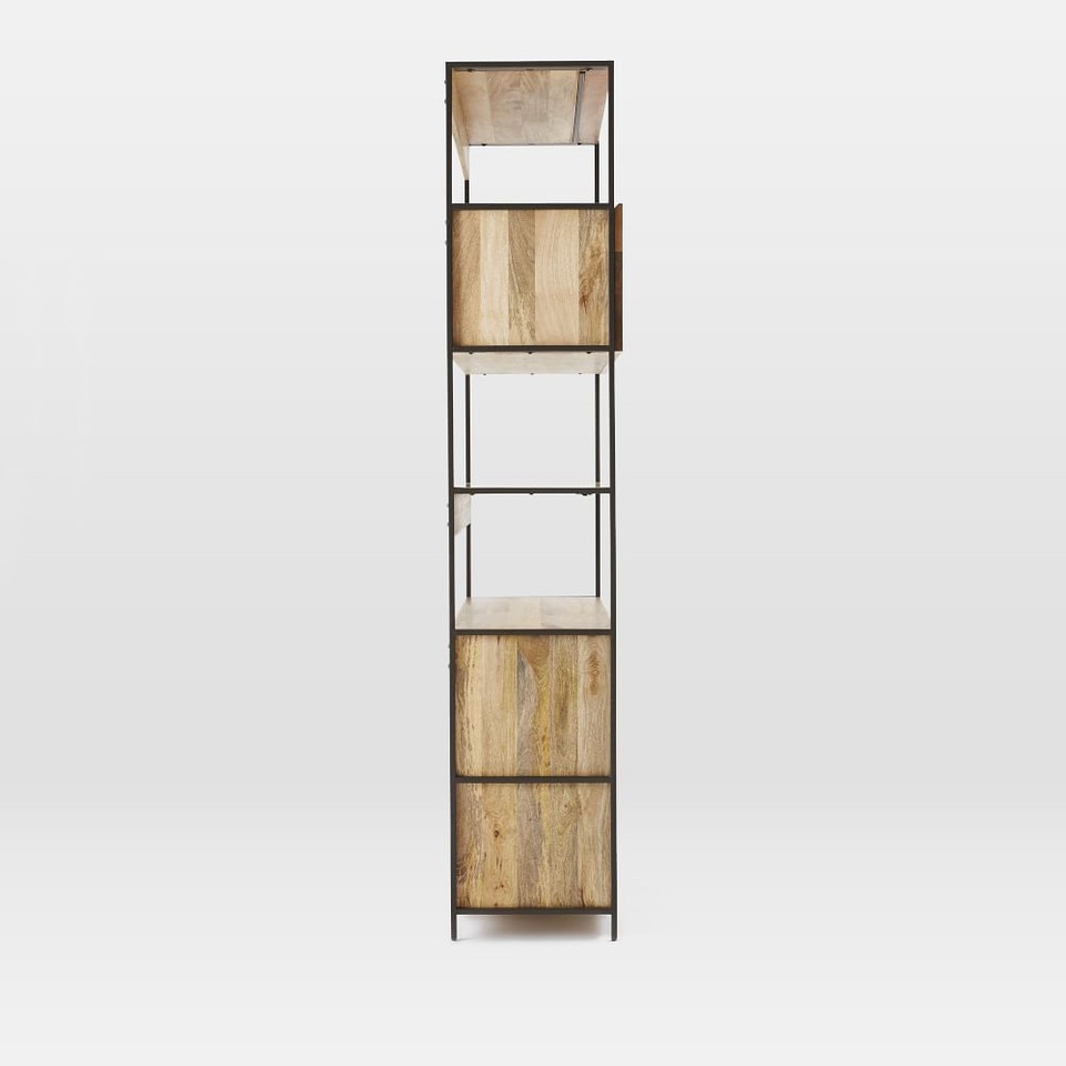 Industrial Open & Closed Storage Bookcase (122 cm)