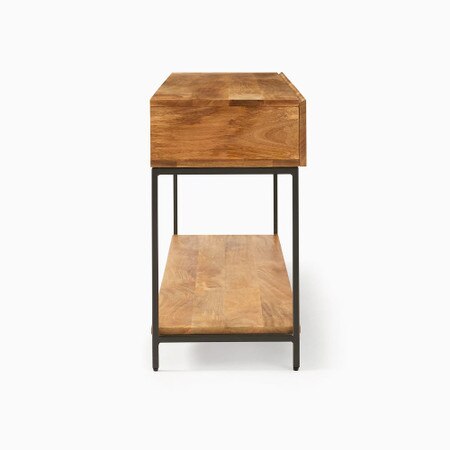 Industrial Storage Console West Elm United Kingdom Industrial Storage Console West Elm, Industrial Console Table West Elm
