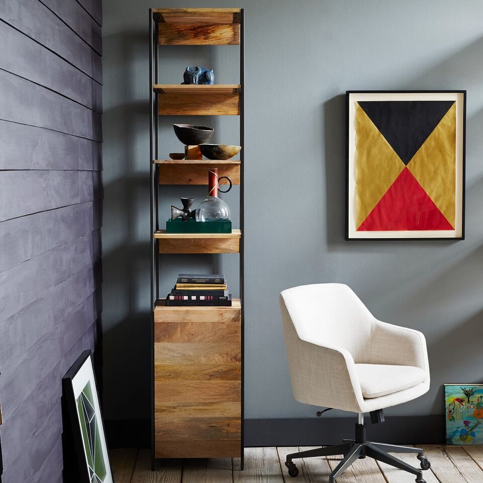 Industrial Modular Large Media Set w/ Bookshelves (257 cm)