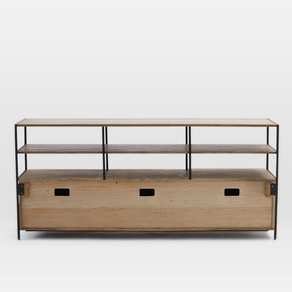 Industrial Modular Large Media Set w/ Bookshelves (257 cm)