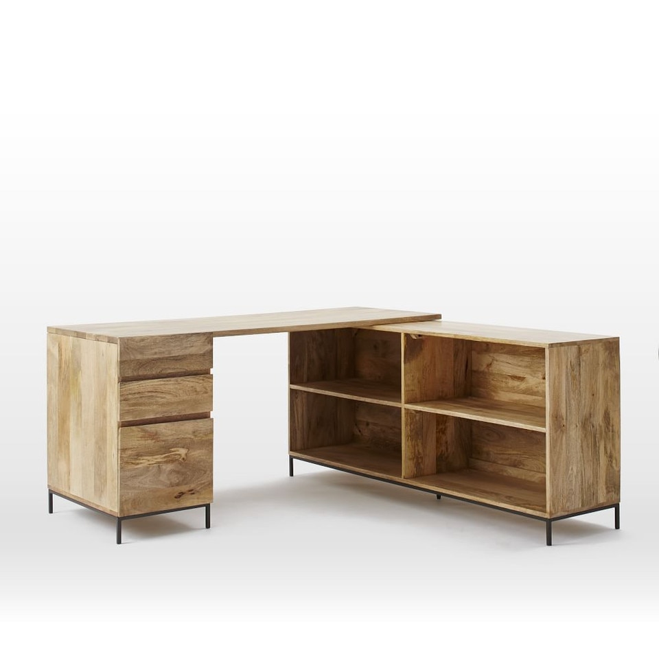 Industrial Modular Desk Set - Box File + Bookcase