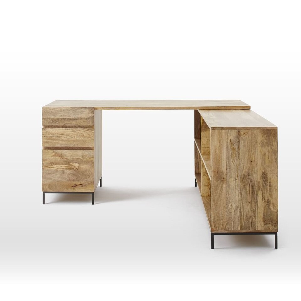 Industrial Modular Desk Set - Box File + Bookcase