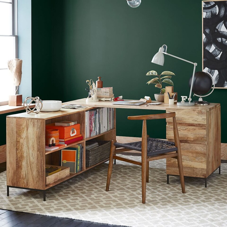 Industrial Modular Desk Set - Box File + Bookcase