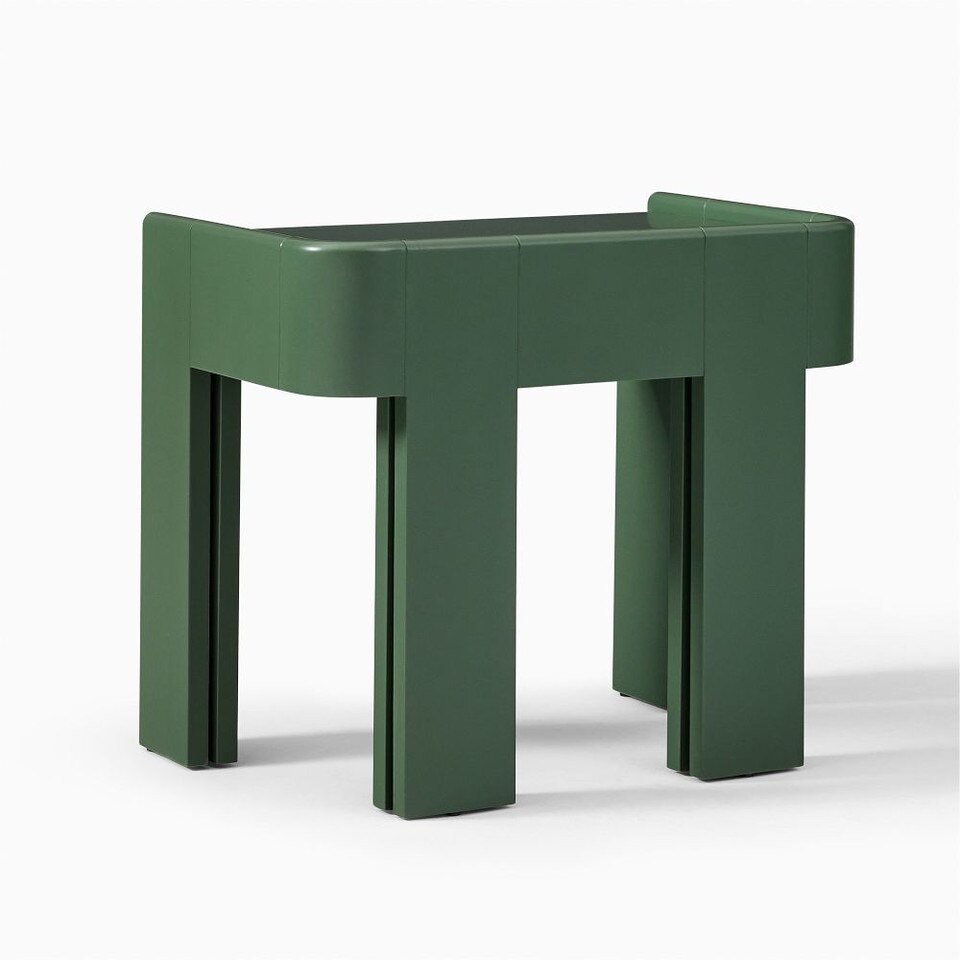 Rylee Nesting Bedside Table - Dark Olive (58 cm - 66 cm)