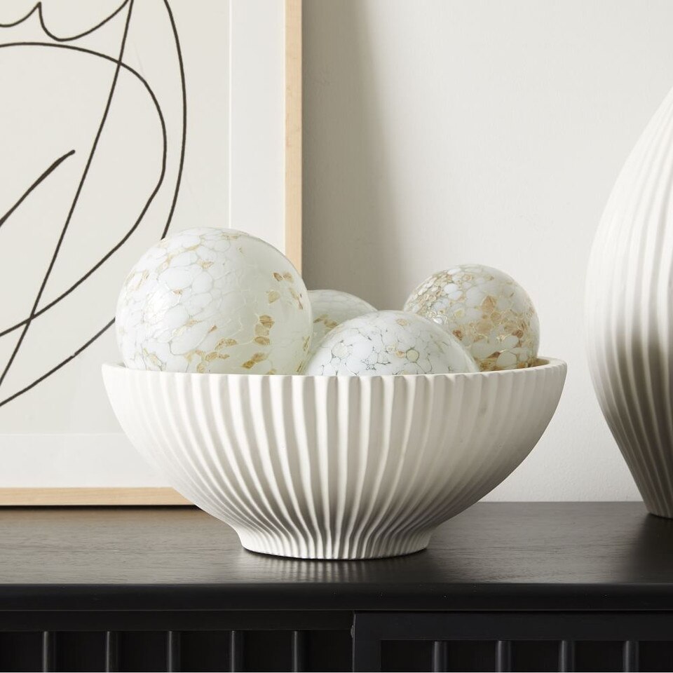 Sanibel Textured Ceramic Vases - White