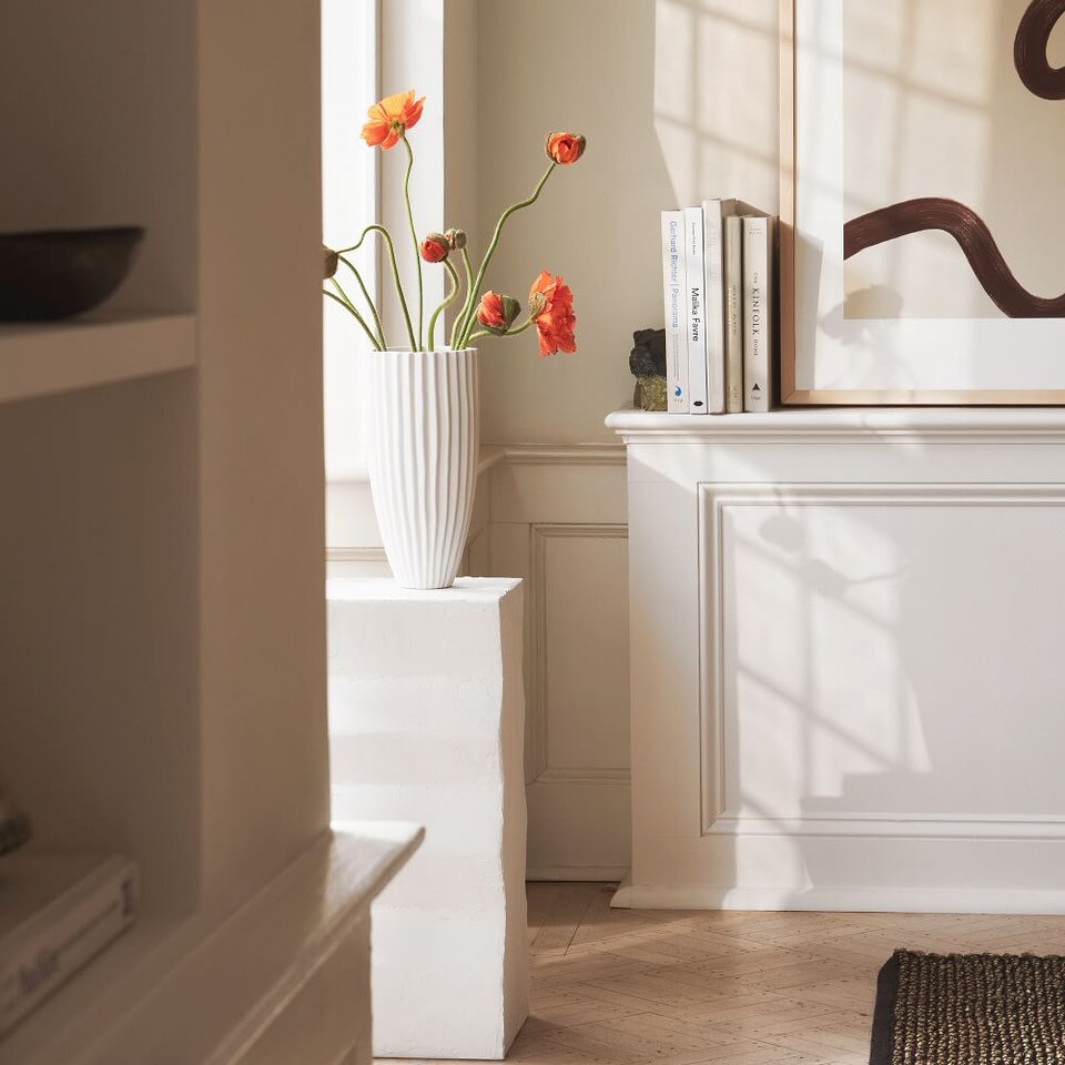 Sanibel Textured Ceramic Vases - White