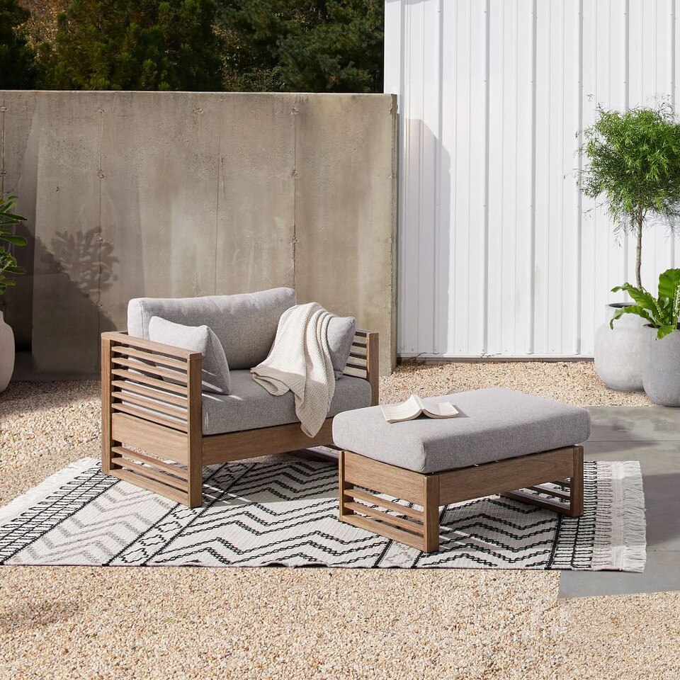 Santa Fe Slatted Outdoor Lounge Chair