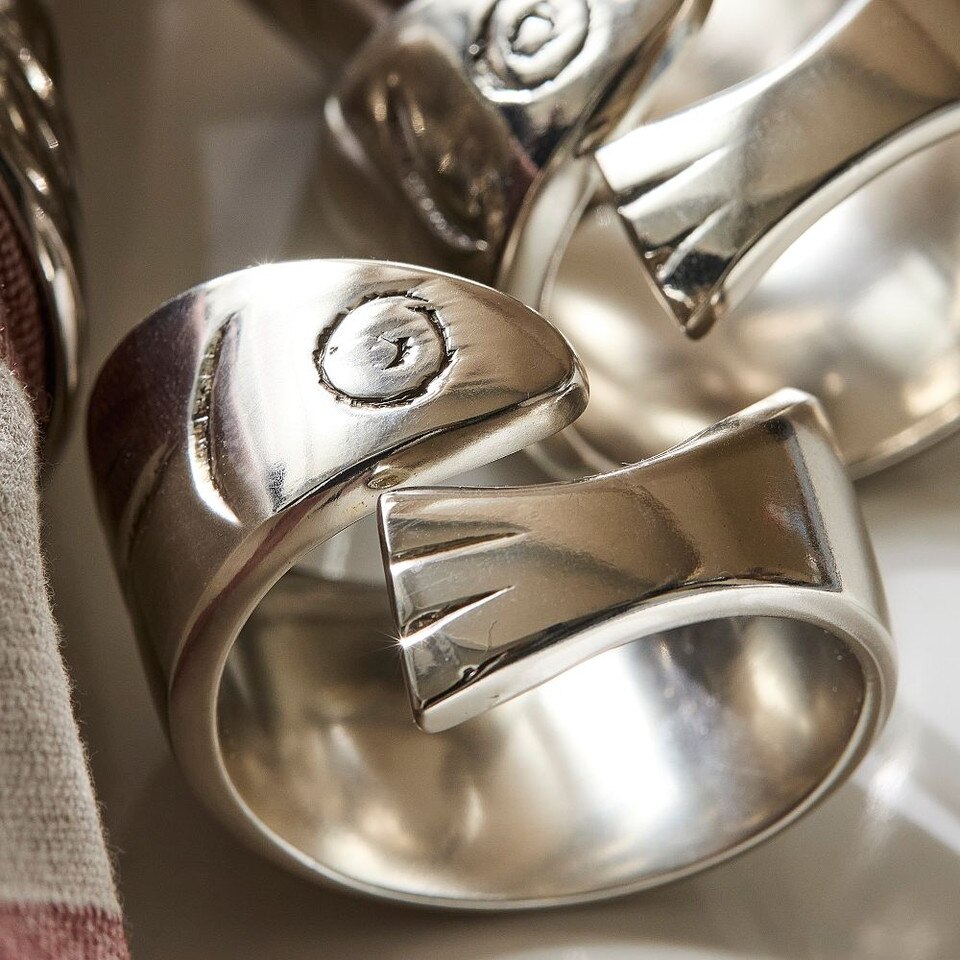 Sardine Metal Napkin Ring Sets