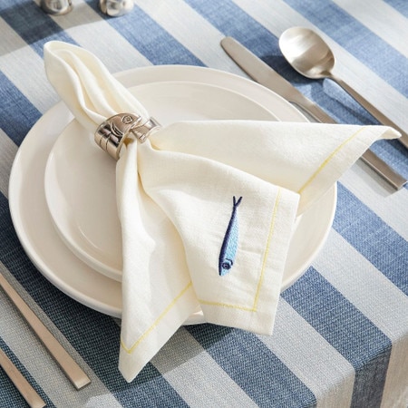 Sardine Metal Napkin Ring Sets West Elm UK