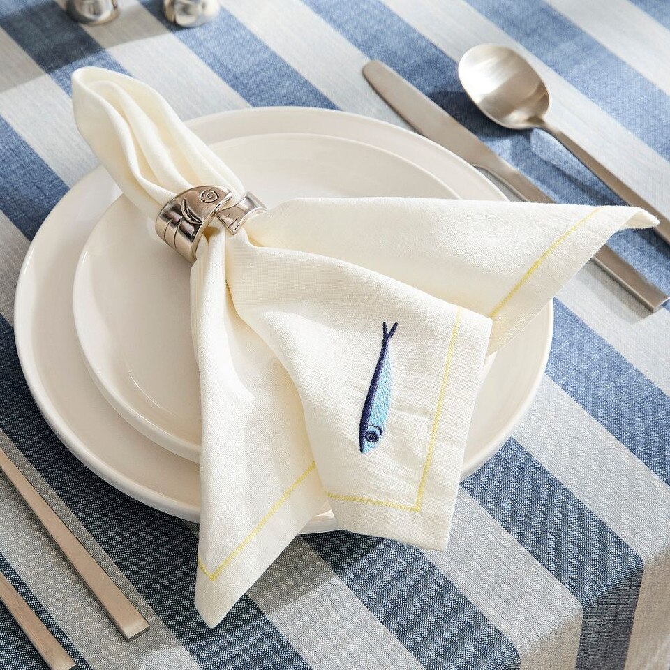 Sardine Metal Napkin Ring Sets