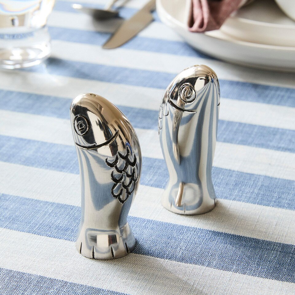 Sardine Metal Salt & Pepper Shakers