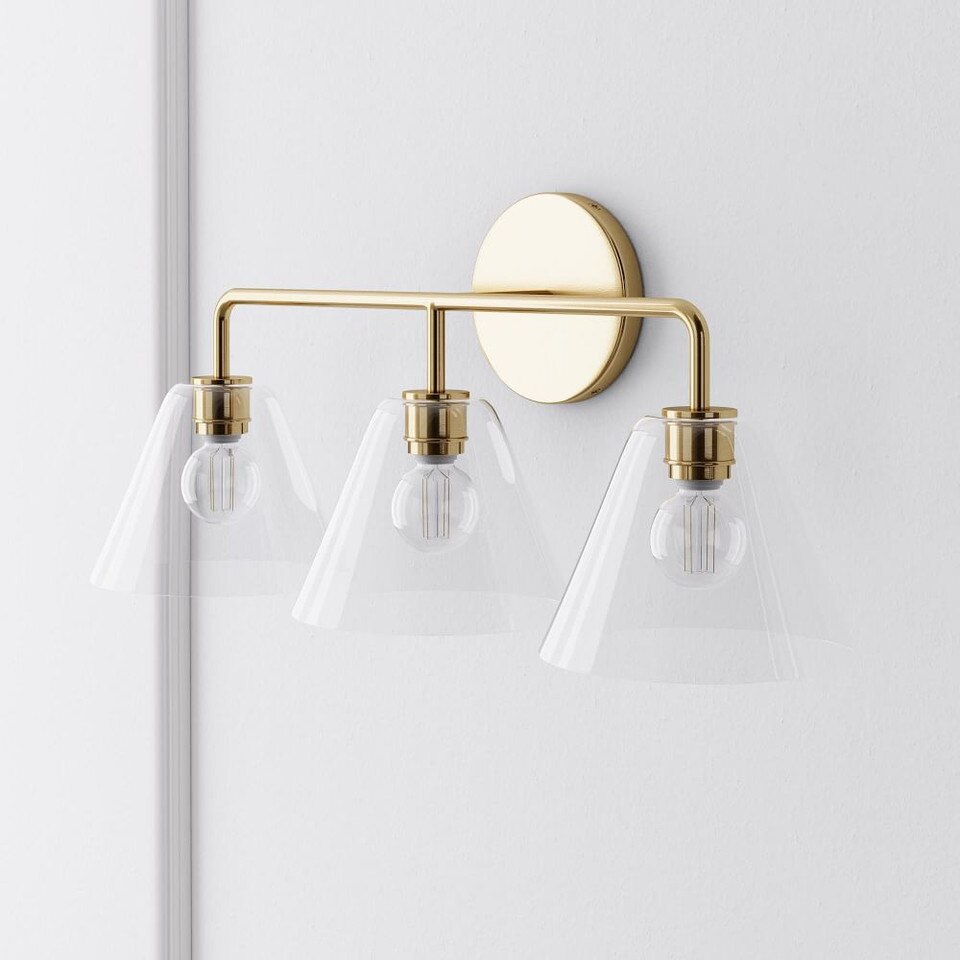 Sculptural 3-Light Cone Sconce