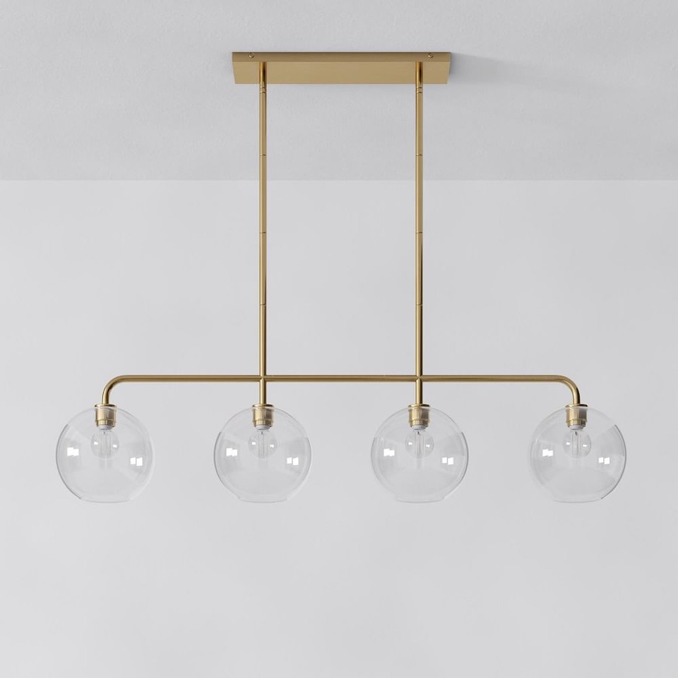 Sculptural 4-Light Globe Pendant - Clear